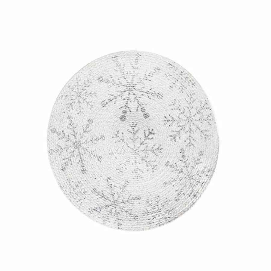 * Ih Casa Decor Silver Snowflakes Cotton Placemats Set Of 12 Sale Online | Kitchenware