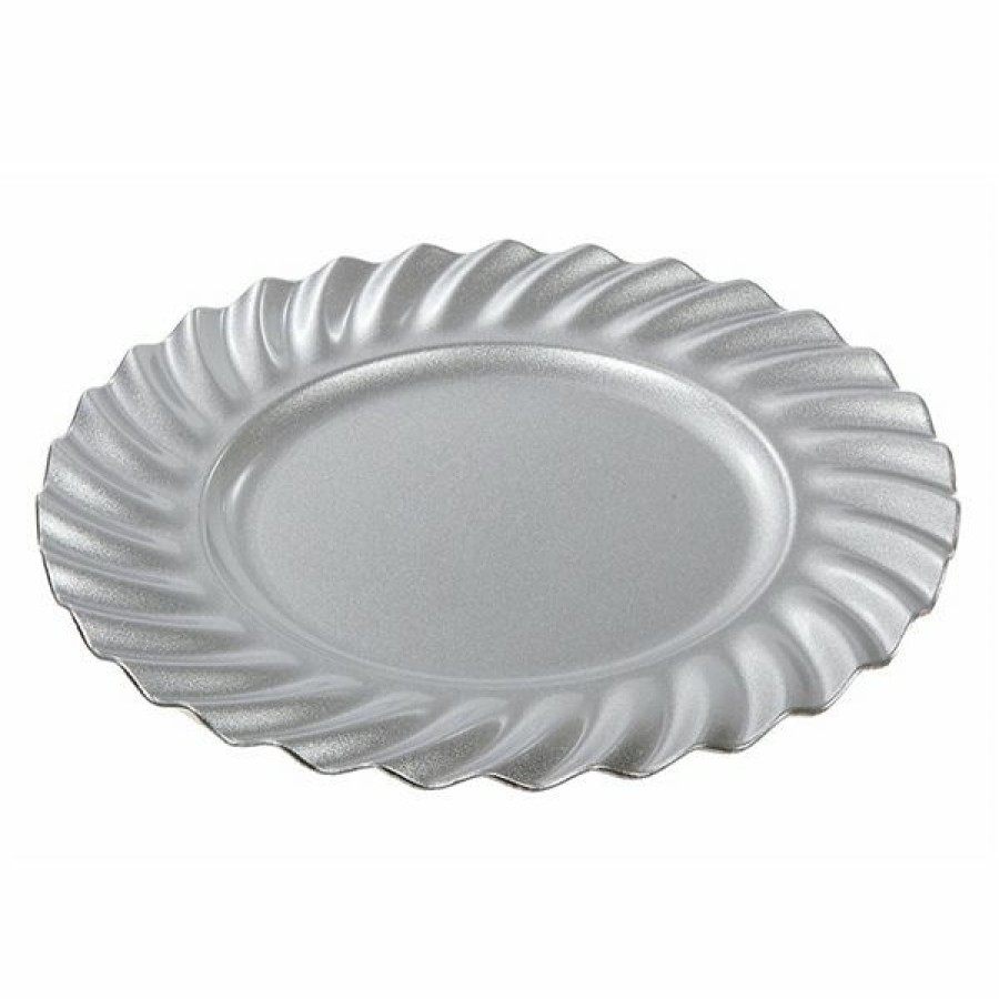 * Best Choice Ih Casa Decor 6-Piece Silver Wavy Charger Plate | Kitchenware