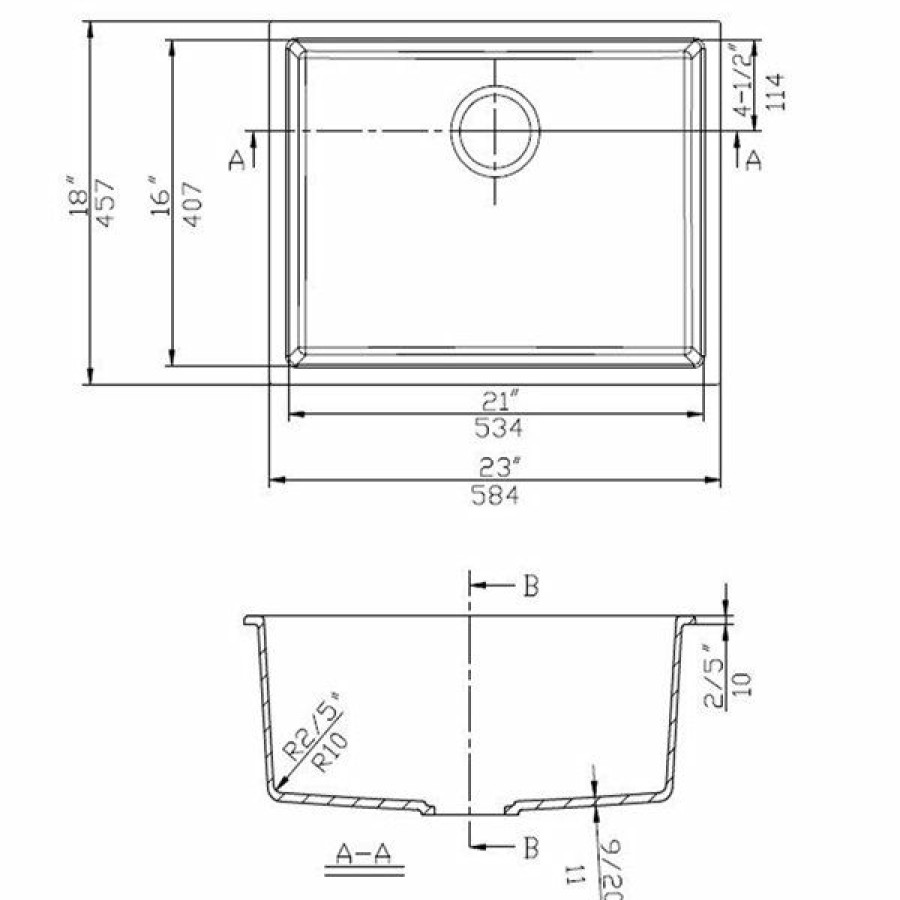 * American Imaginations 18-In X 23-In White Granite Composite Single Bowl Drop-In Residential Kitchen Sink Less Expensive | Kitchen Sinks