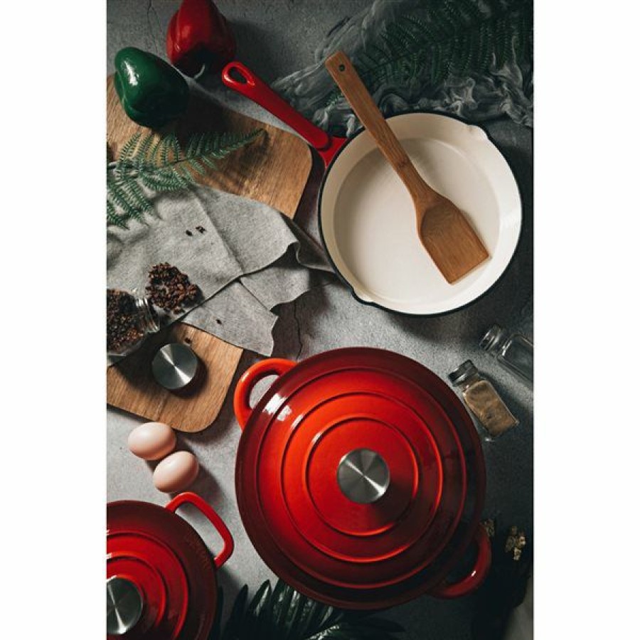 * Hamilton Beach 10-In Cast Iron Fry Pan Red Classical | Kitchenware