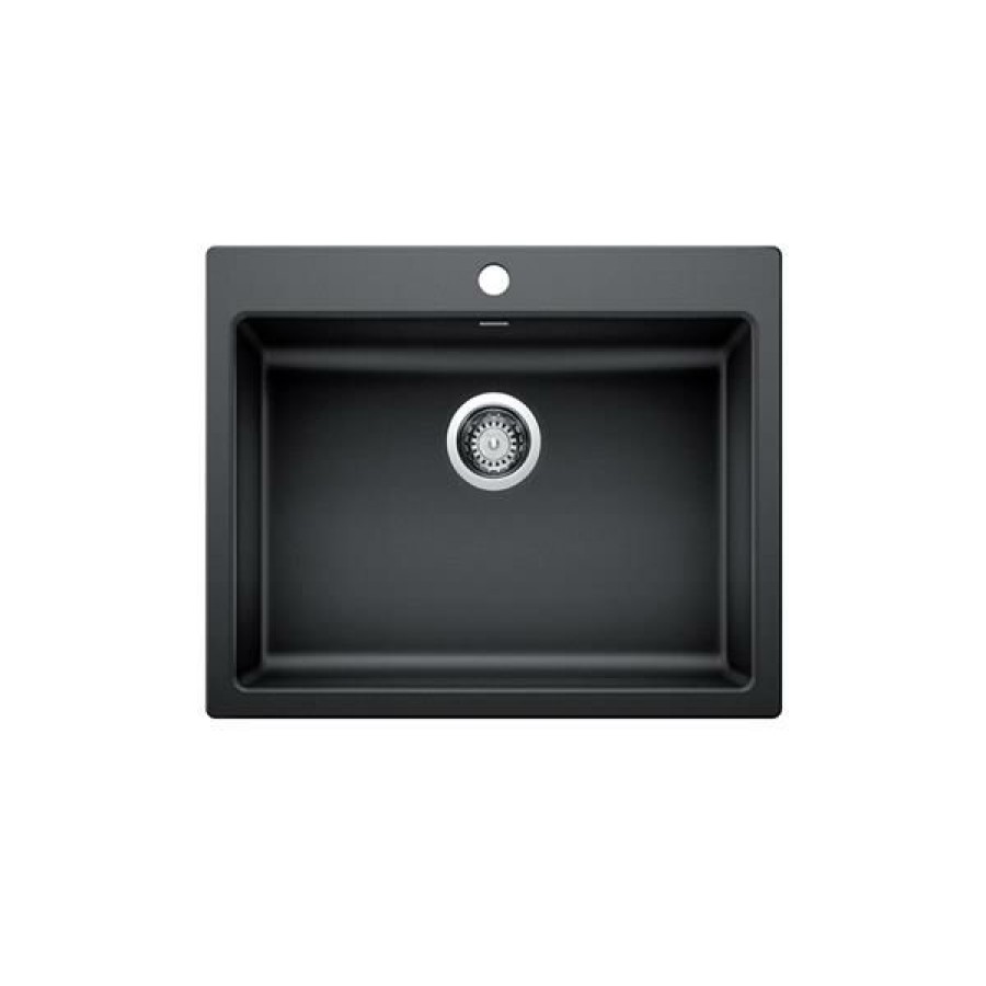 * Large Choice Blanco Precis Single 25 Ada/Csa Dual Mount Black | Kitchen Sinks