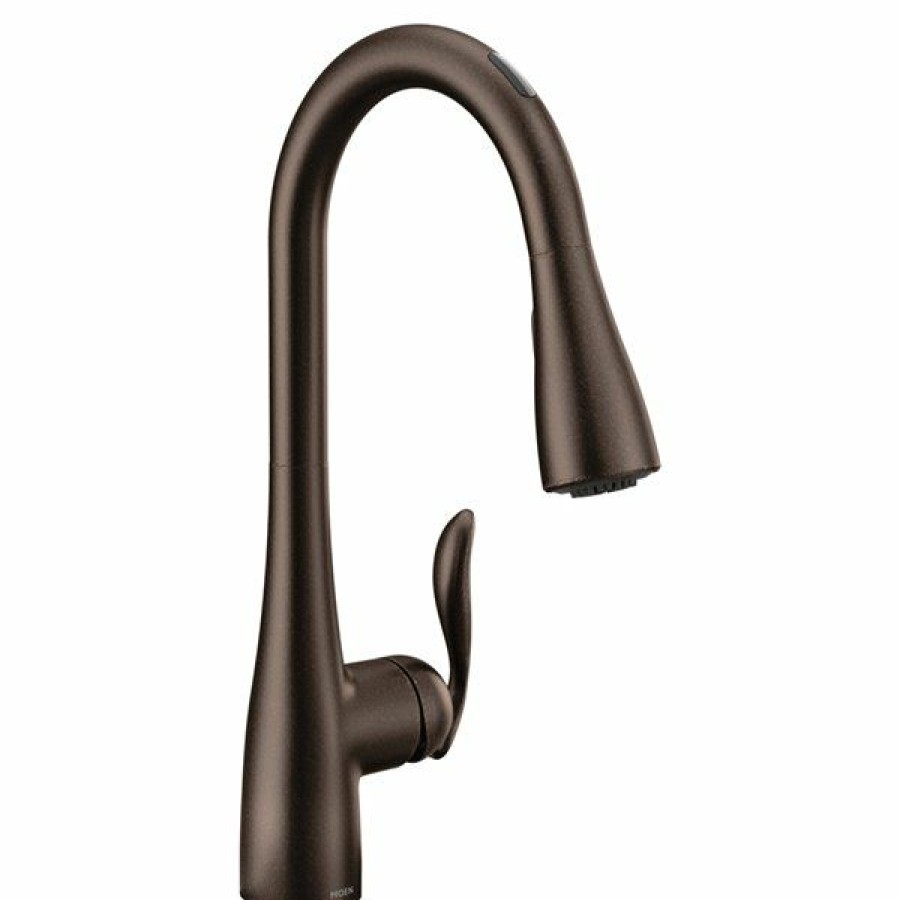 * Moen Arbor Bronze Oil Rubbed 1-Handle Deck Mount Pull-Down Handle/Lever Residential Kitchen Faucet Discounts | Kitchen Faucets