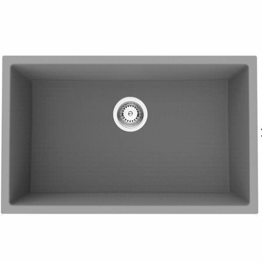 * American Imaginations 18-In X 30-In Trendy Black Granite Composite Single Bowl Drop-In Residential Kitchen Sink Sale Online | Kitchen Sinks