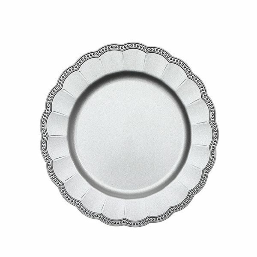 * Ih Casa Decor Silver Round Charger Plate 6-Piece Limit Offer | Kitchenware