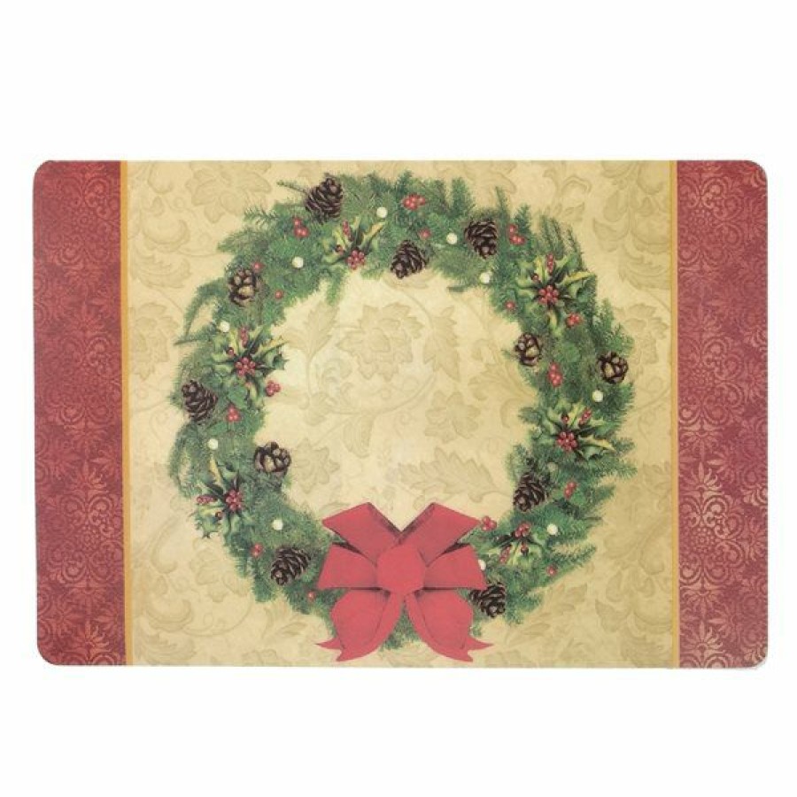 * Ih Casa Decor Christmas Wreath Placemat Set Of 12 Less Expensive | Kitchenware