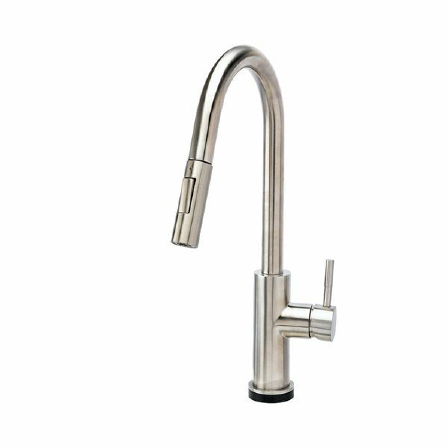 * Fire Sale Westmount Waterworks Essie Brushed Nickel 1-Handle Deck Mount Pull-Down Touch Residential Kitchen Faucet With Deck Plate | Kitchen Faucets