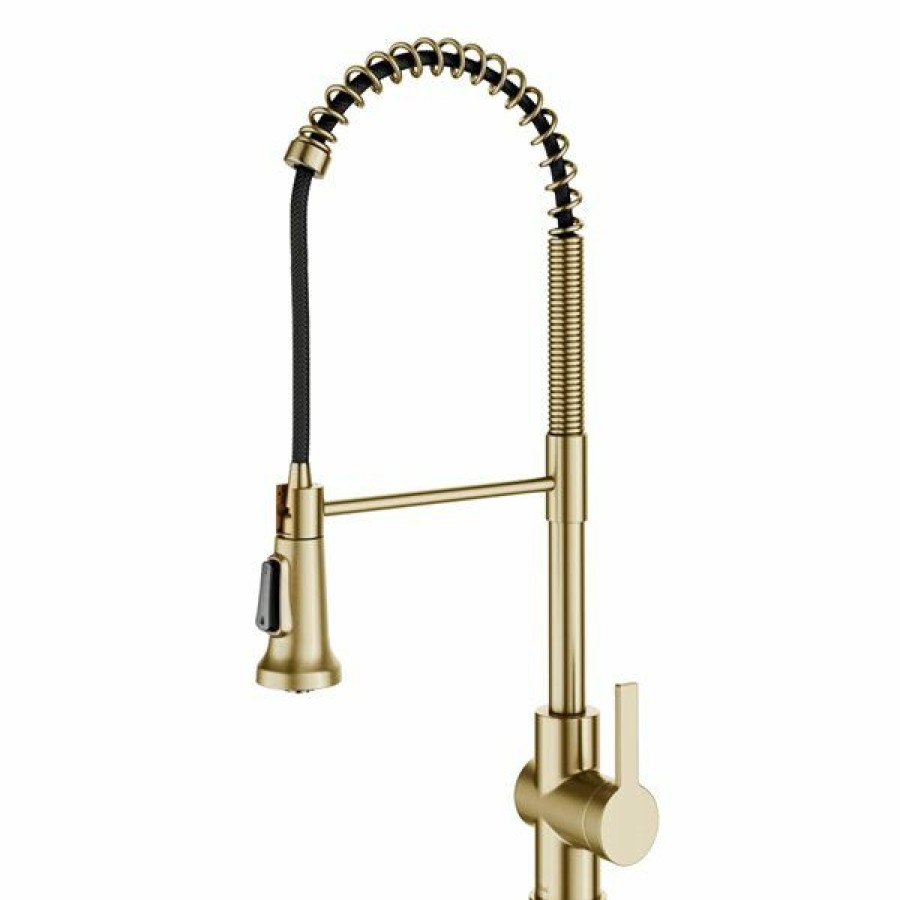 * Kraus Britt Pull-Down Single Handle Faucet Antique Champagne Bronze Clearance | Kitchen Faucets