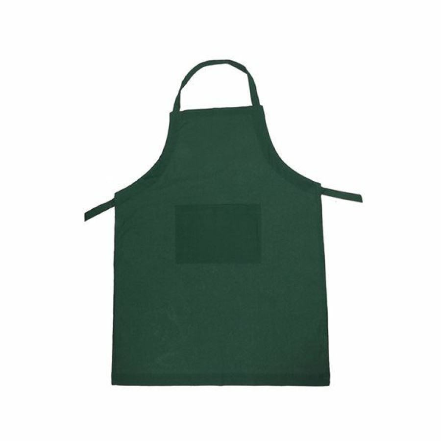 * Premium Ih Casa Decor Green Polycotton Apron With Pocket | Kitchenware