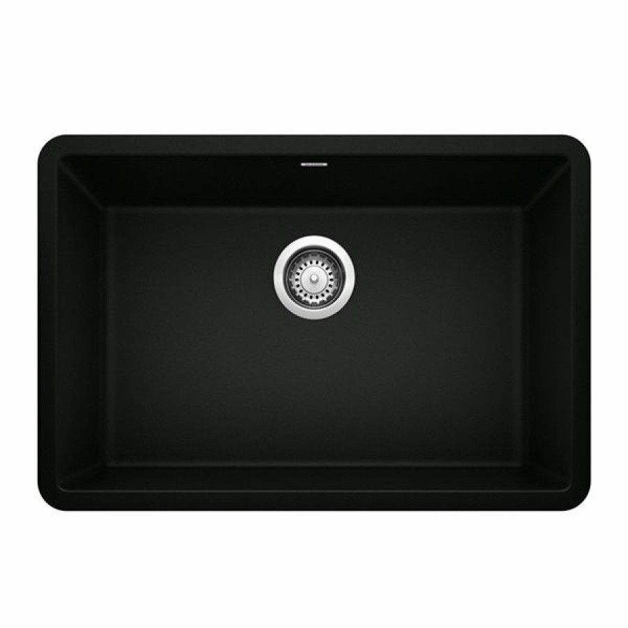 * Blanco Precis Undermount 24.8-In X 17.75-In Coal Black Single Bowl Kitchen Sink Exclusive | Kitchen Sinks