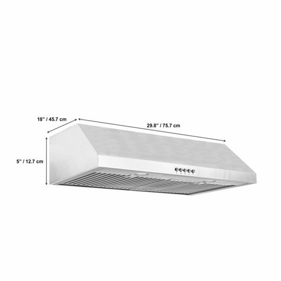 * Aria 30-In Stainless Steel Under Cabinet Range Hood With Charcoal Filter Sale Online | Range Hoods