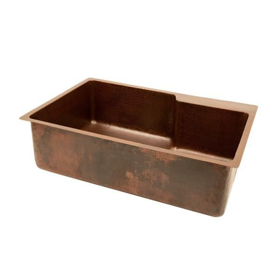 * Exclusive Design Premier Copper Products 33-In Copper Kitchen Sink | Kitchen Sinks