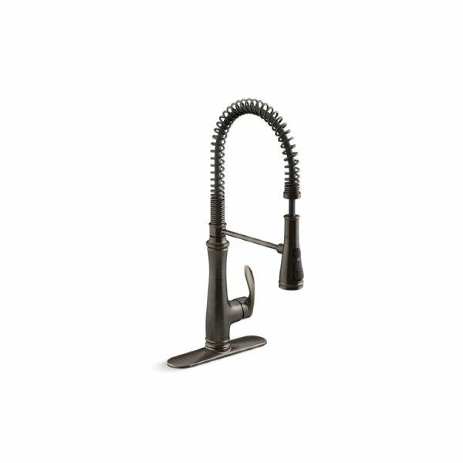 * Premium Kohler Bellera Oil Rubbed Bronze Single-Handle Semi-Professional Kitchen Sink Faucet | Kitchen Faucets