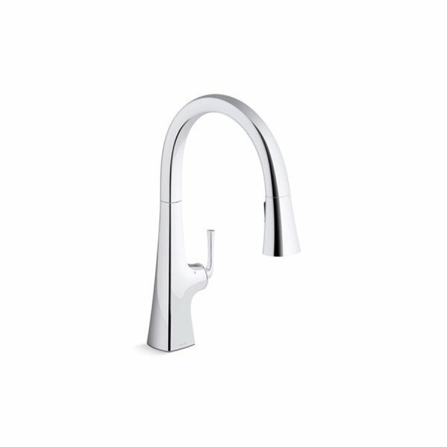 * Kohler Graze Chrome Touchless Pull-Down Kitchen Sink Faucet With Three-Function Sprayhead Flash Sale | Kitchen Faucets