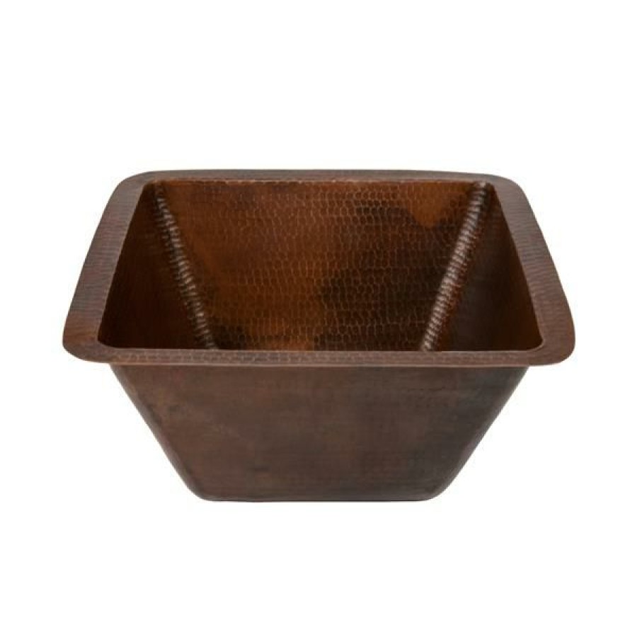 * Top Sell Premier Copper Products 15-In Copper Square Sink | Kitchen Sinks