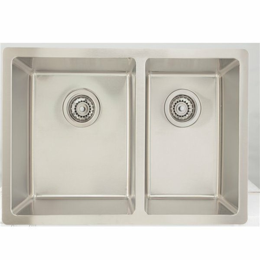 * Large Choice American Imaginations Undermount Double Sink 26 X 18 Stainless Steel | Kitchen Sinks