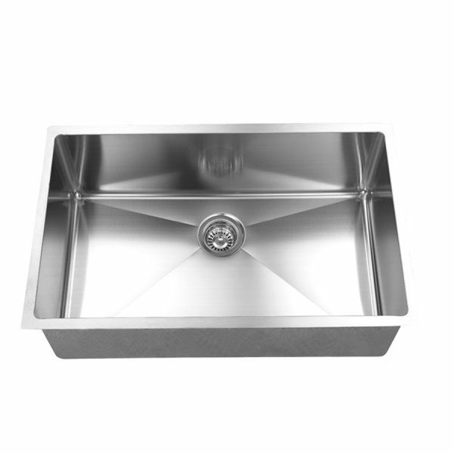 * Elegant Stainless Undermount Kitchen Sink Single Bowl 18-In X 30-In Stainless Steel Cheap | Kitchen Sinks