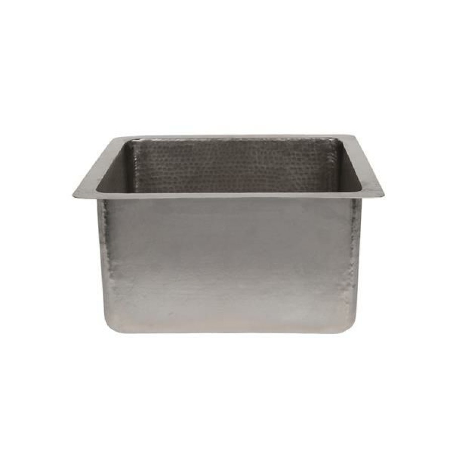 * Featured Premier Copper Products 16-In Electroless Nickel Rectangle Sink | Kitchen Sinks