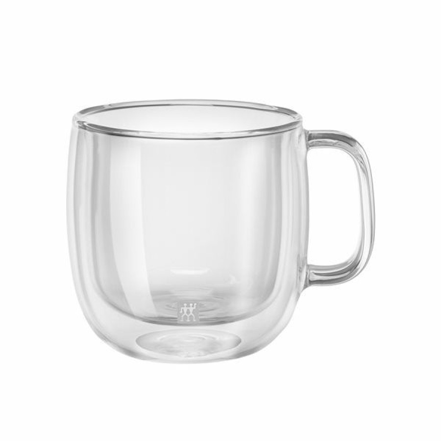 * Outlet Zwilling Sorrento Plus 450-Ml Clear Glass Cappuccino Mug Set 2-Piece | Kitchenware