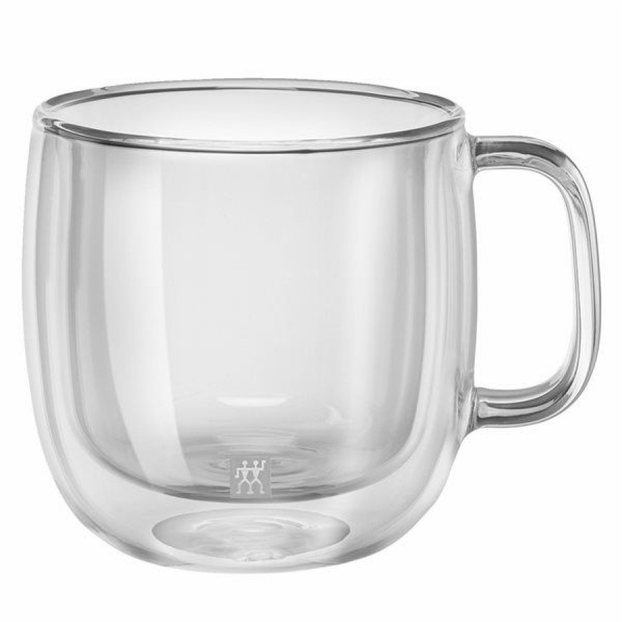 * Outlet Zwilling Sorrento Plus 450-Ml Clear Glass Cappuccino Mug Set 2-Piece | Kitchenware