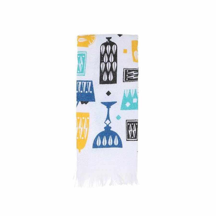 * Ih Casa Decor White And Blue Kitchen Hand Towels Set Of 6 Online Sale | Kitchenware