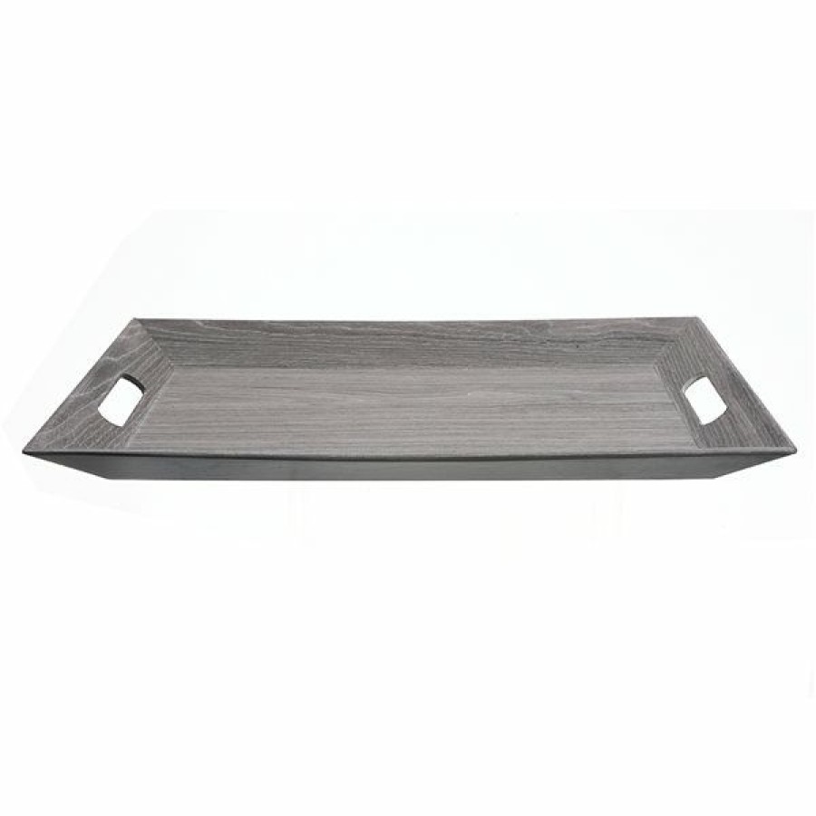 * Ih Casa Decor Rectangular Serving Tray With Handle (Ash) Cheap | Kitchenware