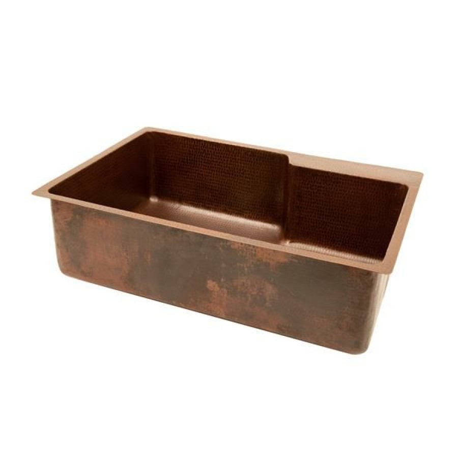 * Excellent Premier Copper Products 33-In Copper Kitchen Sink With Drain | Kitchen Sinks