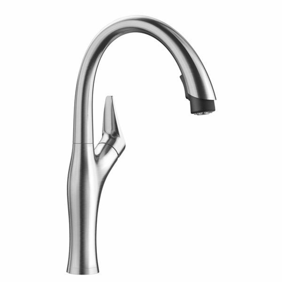 * Blanco Artona Pvd Steel 1-Handle Deck Mount Pull-Down Handle/Lever Residential Kitchen Faucet Sale Online | Kitchen Faucets