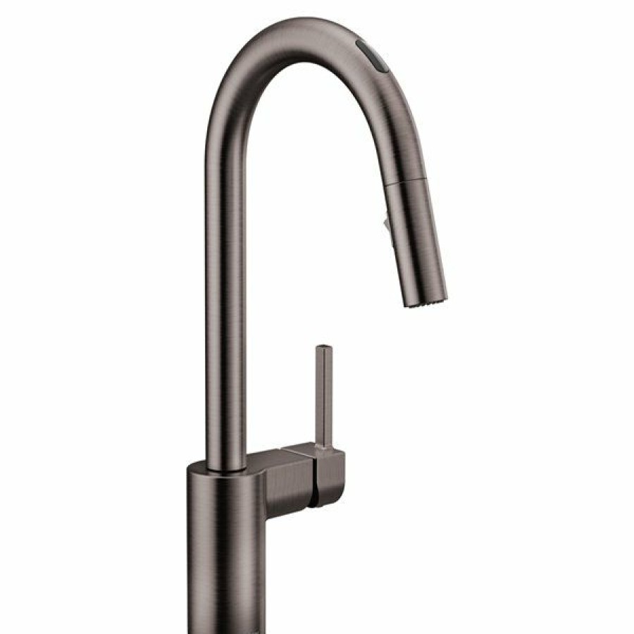 * Moen Align Black/Stainless Steel 1-Handle Deck Mount Pull-Down Handle/Lever Residential Kitchen Faucet Exactly Discount | Kitchen Faucets