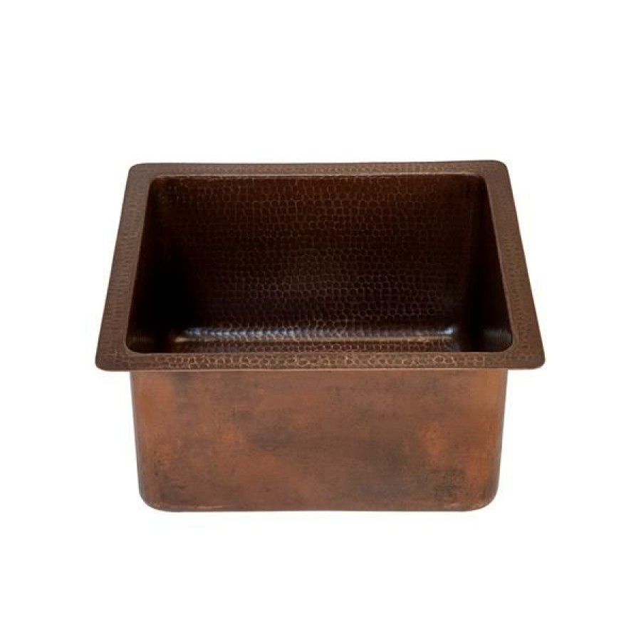 * Excellent Premier Copper Products 16-In Copper Rectangle Sink | Kitchen Sinks