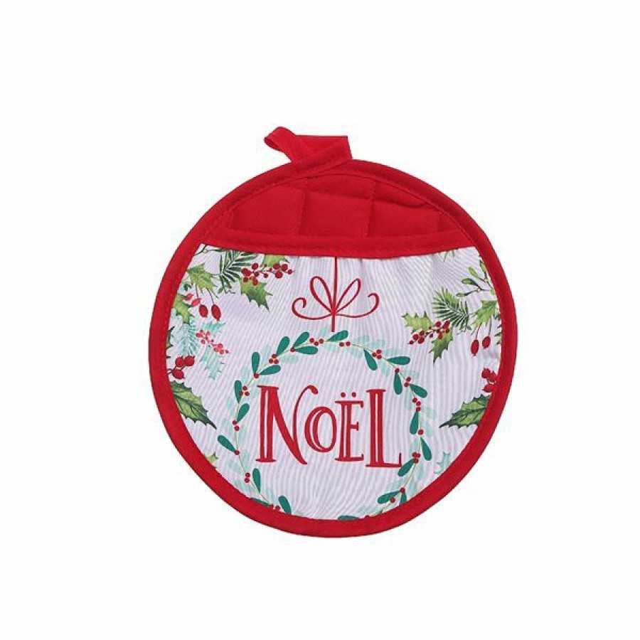 * Ih Casa Decor Red/White Round Pot Holder With Pocket Set Of 6 Cheap | Kitchenware