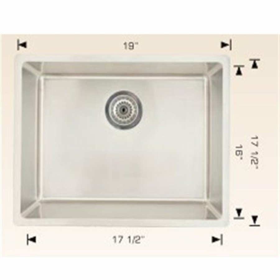 * Discount Store American Imaginations Undermount Single Sink 19 Stainless Steel | Kitchen Sinks