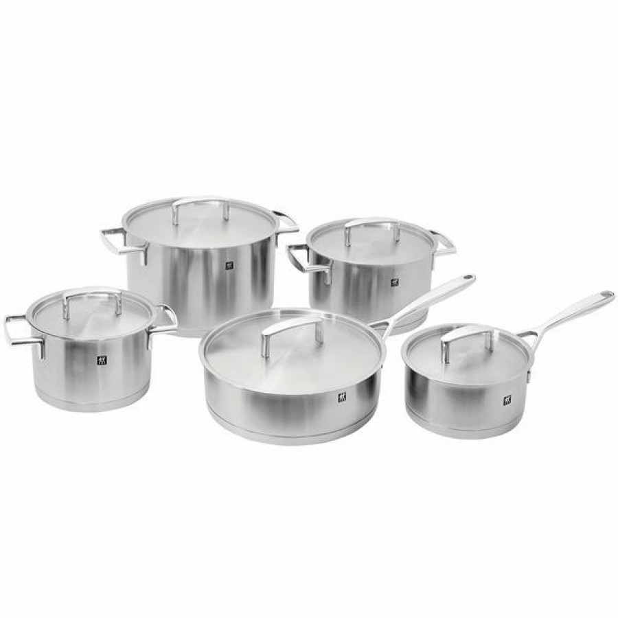 * New Arrivals Zwilling Passion Silver Stainless Steel Cookware Set With Lids 5-Piece | Kitchenware