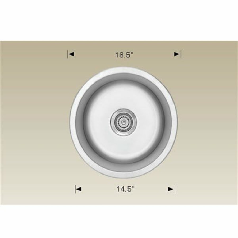 * Shop American Imaginations Undermount Single Sink 16.5 X 16.5 Stainless Steel | Kitchen Sinks