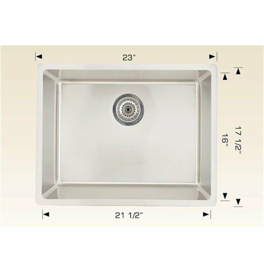 * Discount Store American Imaginations Single Sink 23 Stainless Steel Chrome | Kitchen Sinks