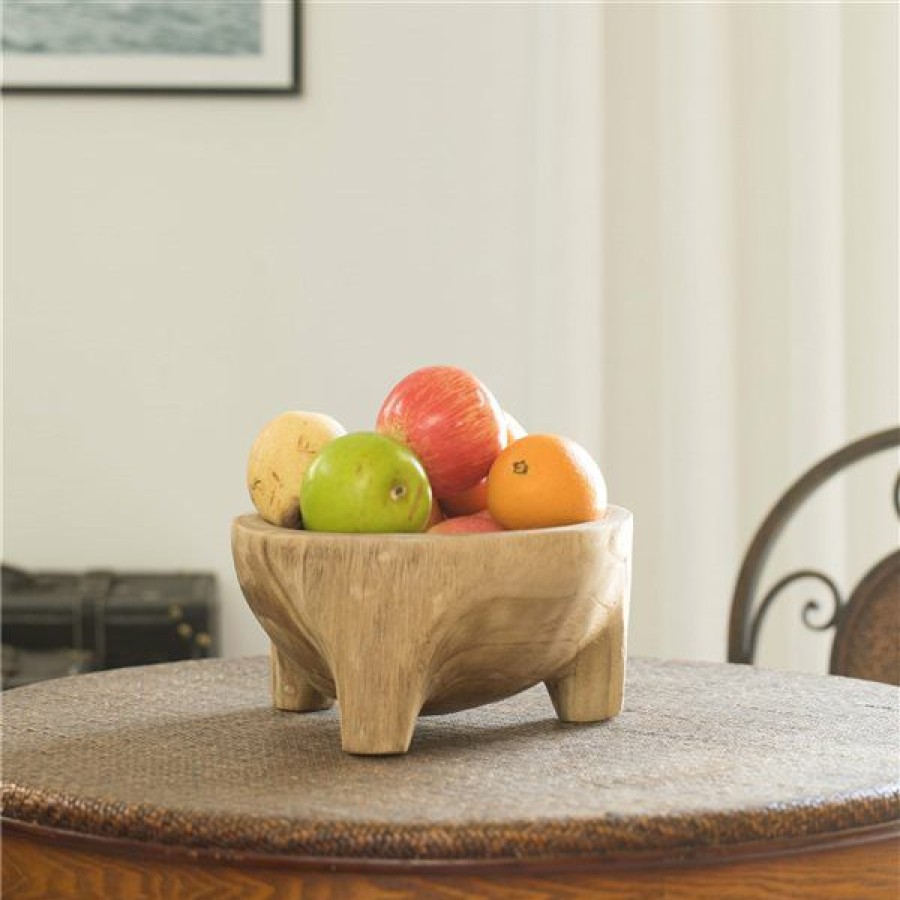 * Top Sell Vintiquewise Wood Small Fruit Bowl | Kitchenware