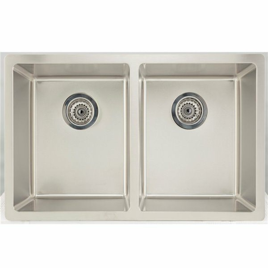 * Outlet American Imaginations Undermount Double Sink 29 X 18 Stainless Steel | Kitchen Sinks