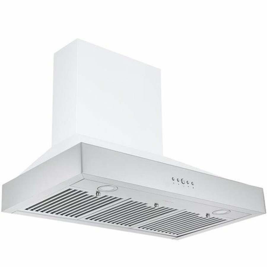 * Ancona Pro 36-In Ducted White And Stainless Steel Wall-Mounted Range Hood Hot Selling | Range Hoods