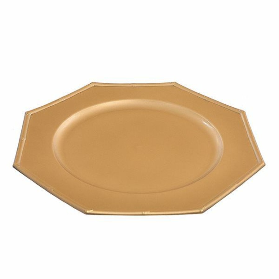 * Bestsellers Ih Casa Decor 13-In Octagonal Gold Charger Plates Set Of 6 | Kitchenware