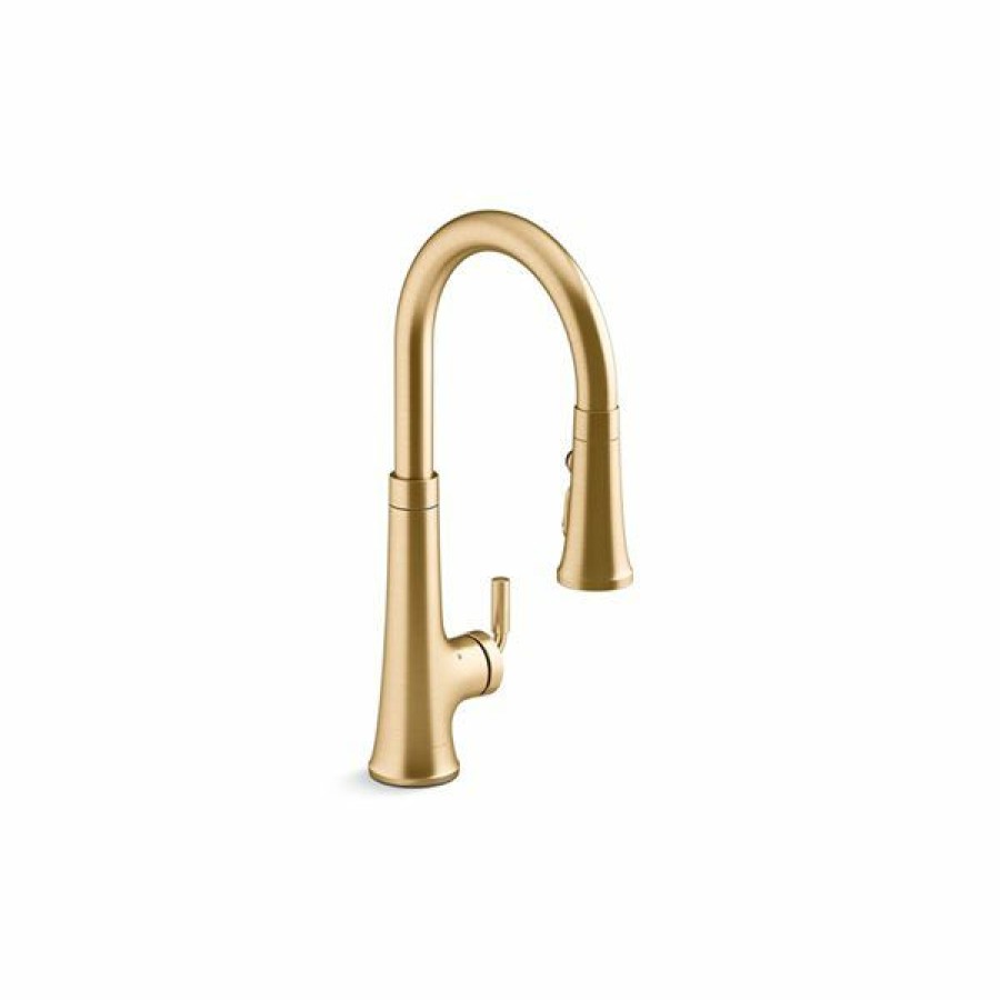 * Kohler Tone Brass Touchless Pull-Down Kitchen Sink Faucet With Kohler Konnect Classical | Kitchen Faucets