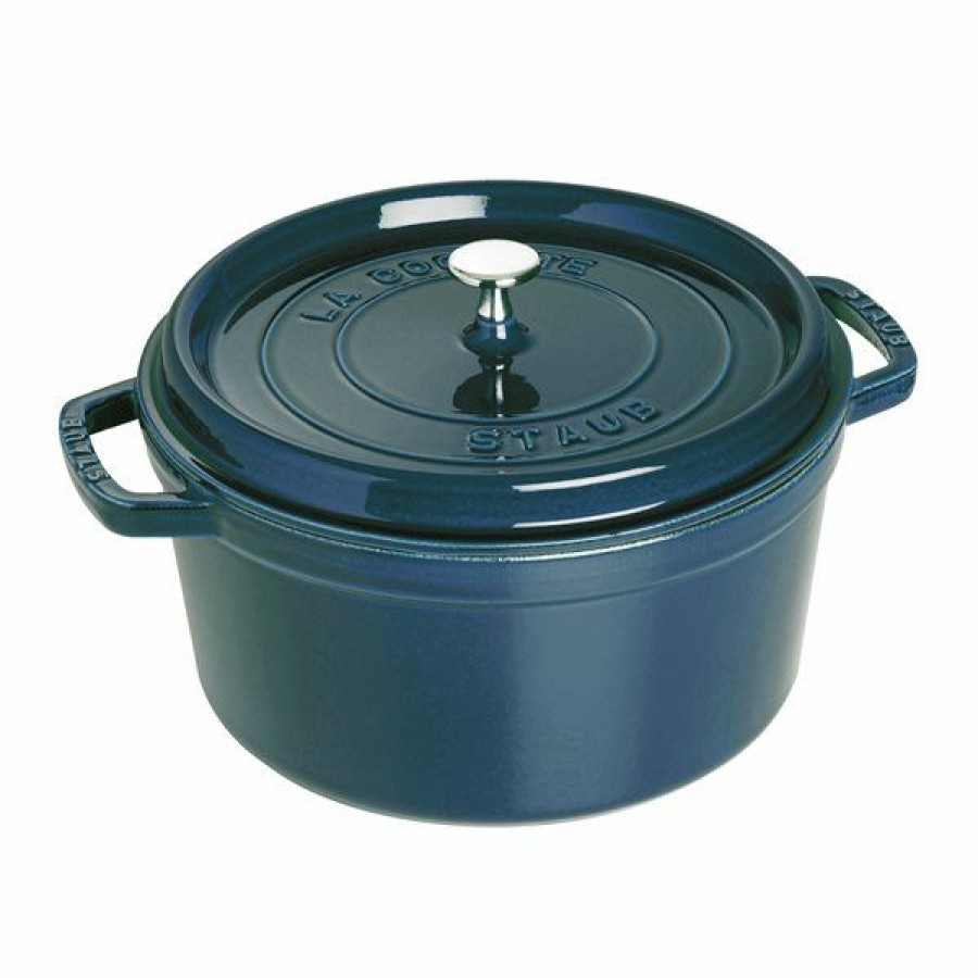 * Staub La Cocotte 5.25-L Blue La Mer Cast Iron Dutch Oven Hot Selling | Kitchenware