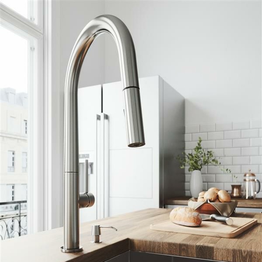 * Vigo Greenwich Pull-Down Spray Kitchen Faucet Stainless Sale Online | Kitchen Faucets