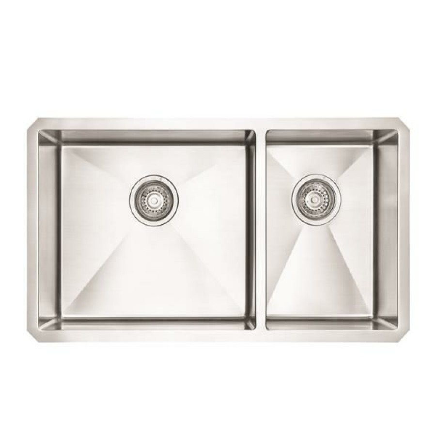 * Gift Selection Kindred 32-In X 18-In Stainless Steel Double Sink | Kitchen Sinks