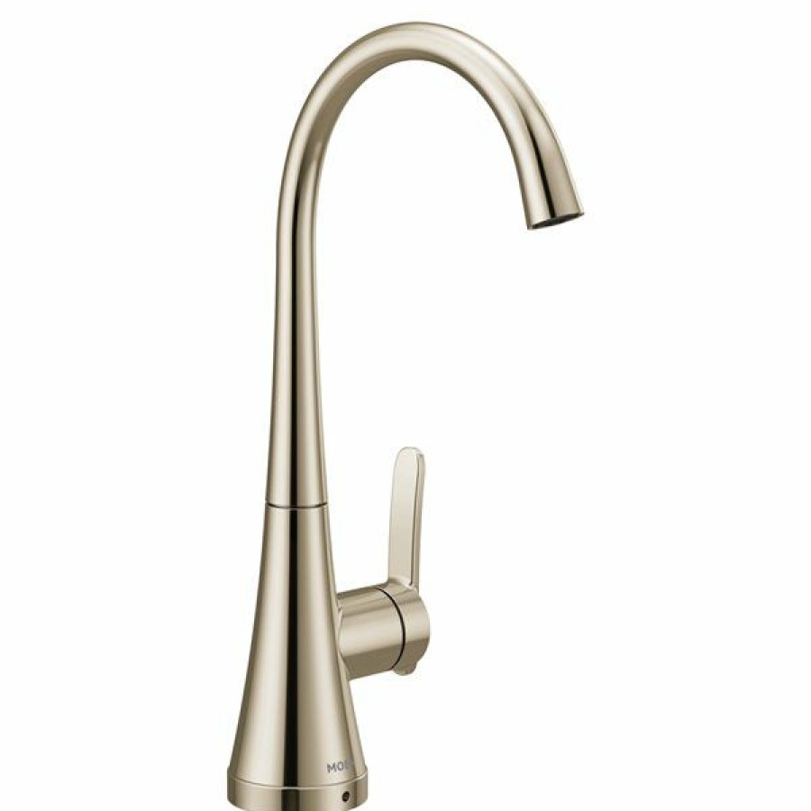 * Moen Polished Nickel 1-Handle Deck Mount High-Arc Handle/Lever Residential Kitchen Faucet Cheap | Kitchen Faucets