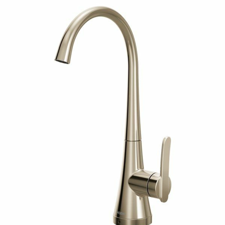 * Moen Polished Nickel 1-Handle Deck Mount High-Arc Handle/Lever Residential Kitchen Faucet Cheap | Kitchen Faucets