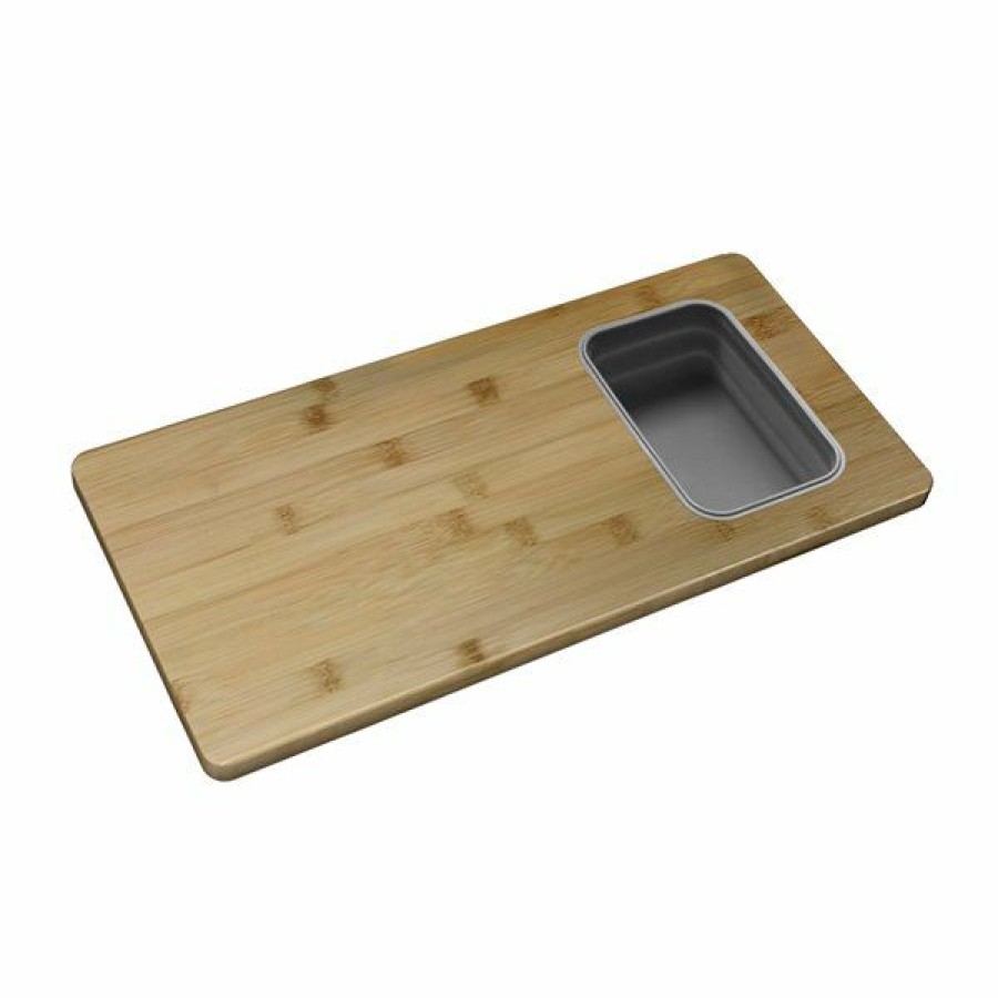 * Stylish Bamboo Workstation Cutting Board With 1 Collapsible Container 16.75-In X 8.5-In Exactly Discount | Kitchenware