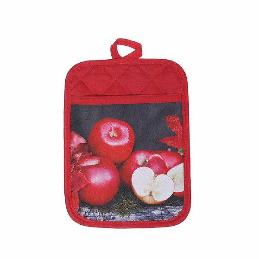 * Ih Casa Decor Red Pot Holders With Pocket Set Of 4 Limit Offer | Kitchenware