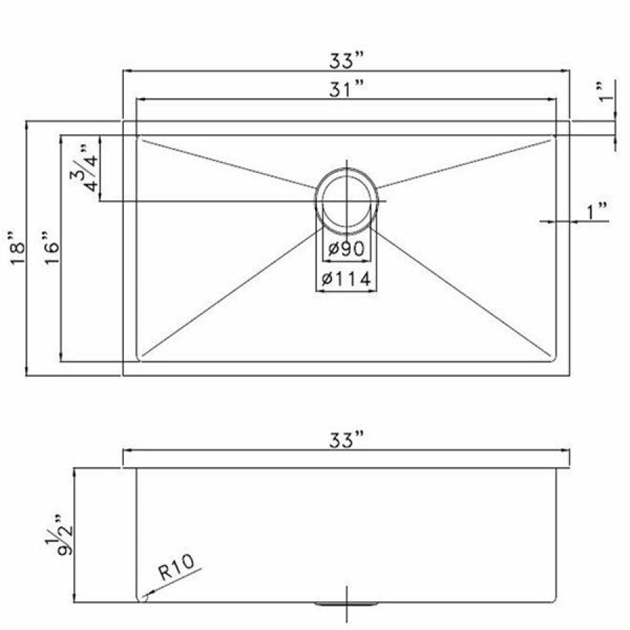 * American Imaginations 18-In X 33-In Rose Copper Single Bowl Drop-In Residential Kitchen Sink Cheap | Kitchen Sinks