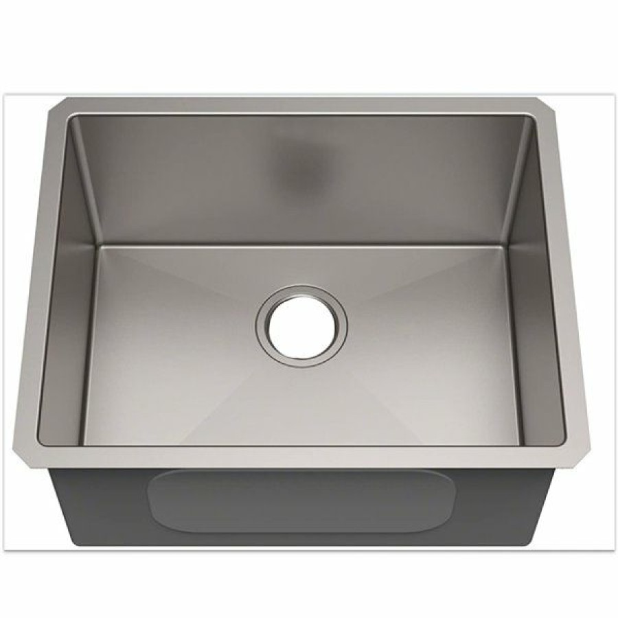 * American Imaginations 20-In X 23-In Contemporary Brushed Nickel Single Bowl Drop-In Residential Kitchen Sink Classical | Kitchen Sinks