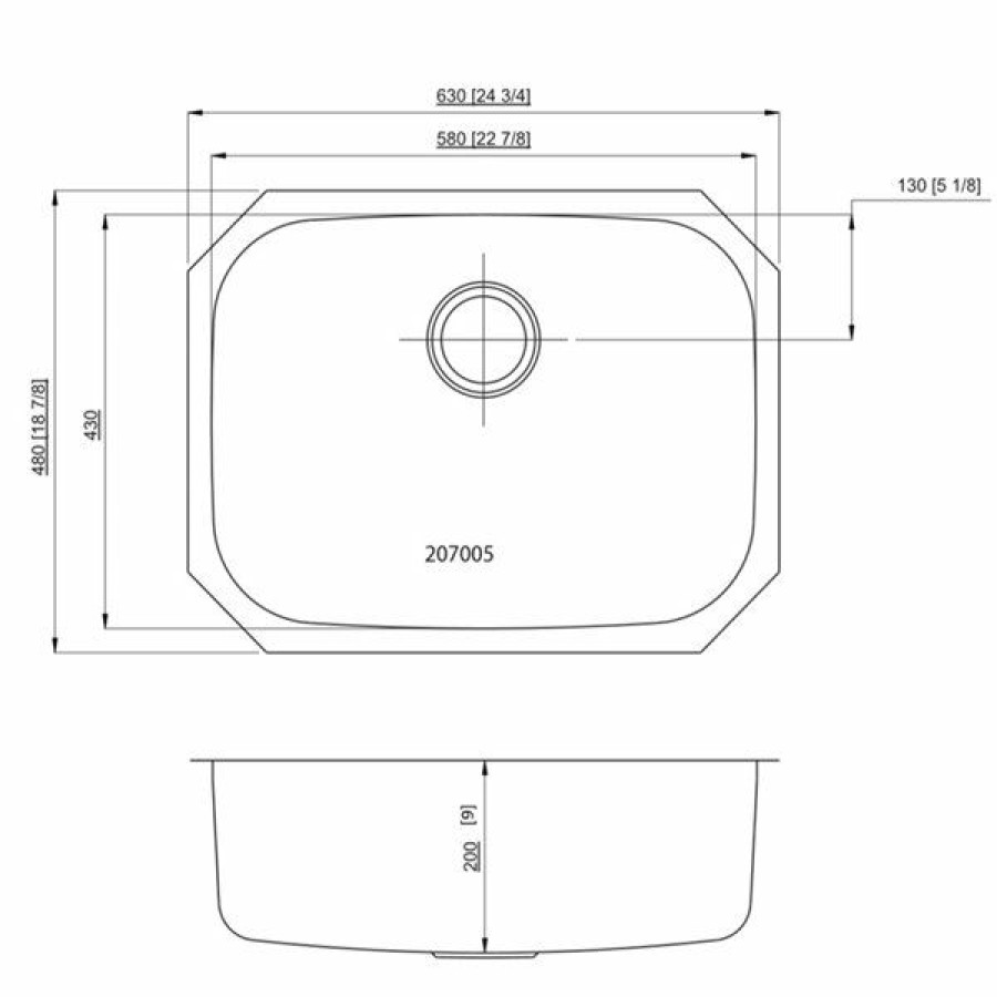 * New Arrivals American Imaginations Undermount Sink 24.75 X 18.75 Stainless Steel | Kitchen Sinks