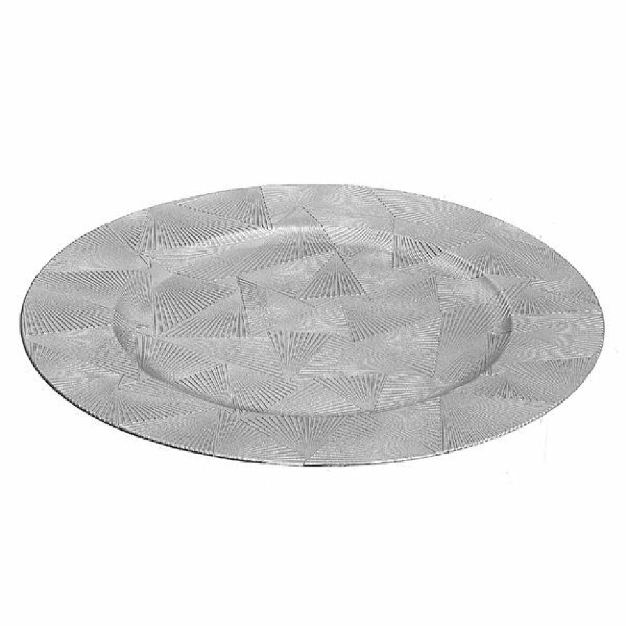 * Ih Casa Decor Silver 13-In Charger Plate Set Of 6 Classical | Kitchenware